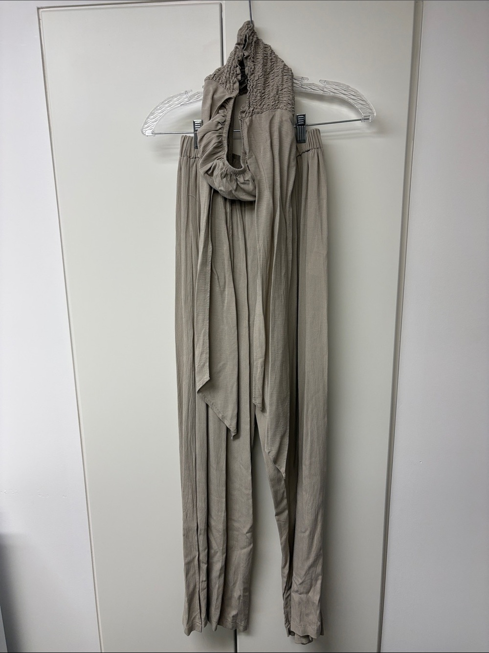 Nasty Gal Taupe Halter Bandeau Top/Pants